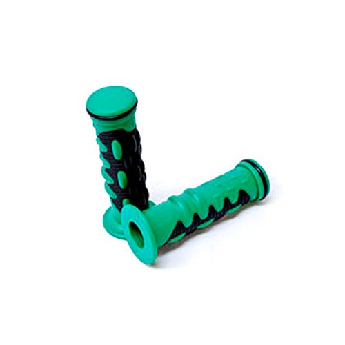 Krator Green Motorcycle Rubber Hand Grips 7/8" Bars Compatible With Kawasaki Klx Kx Kl 110 125 140 250 300 450 650 #TOP1
