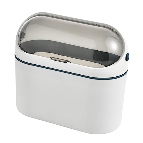 Caneca de basura rectangular para pared en plástico azul oscuro