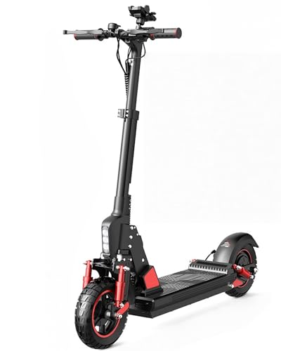 ninboo EC1 Patinete Eléctrico Adultos, 48V 15000mAh, 45 km de autonomía. Neumáticos Todoterreno de 10', Triple frenado y suspensión de Cuatro Puntos, Motor de 500W, Manillar Ajustable, Plegable.