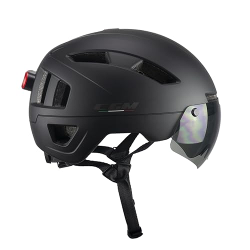 CGM Corsa Casco de Bicicleta, Adultos Unisex, Negro Mate, M (55-58cm)