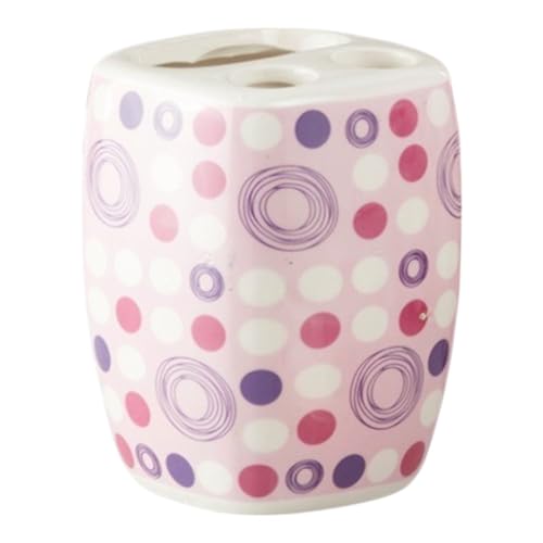 Image of Kookee Ceramic Toothbrush Holder - Stylish & Durable Bathroom Organizer (1 Piece) Multi (10170-TH)