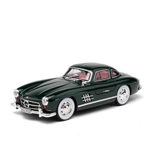 Image of Model Car Exclusive Alloy Metal Pull Back Die-cast Car Metal Pullback Toy car with Openable Doors & Light Music Best Gifts Toys Kids (1:24 Scale Benz 300SL - Green)