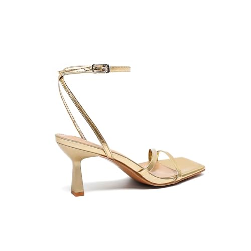 Strappy Sandals For Women Stiletto Kitten Heels Ankle Strap Sandals Square Open Toe Sexy Comfort For Dress Party Wedding Daily Summer3