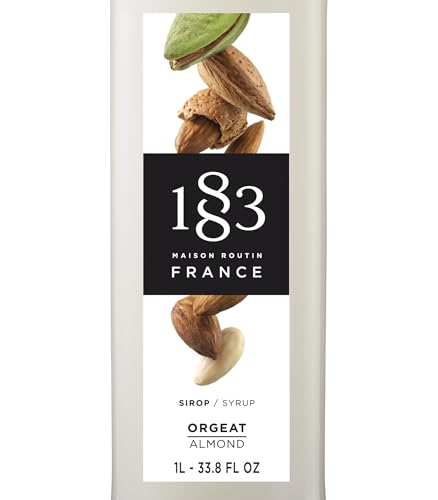 Image of 1883 Almond Syrup for Drinks, Made in France, 1 Liter Plastic Bottle