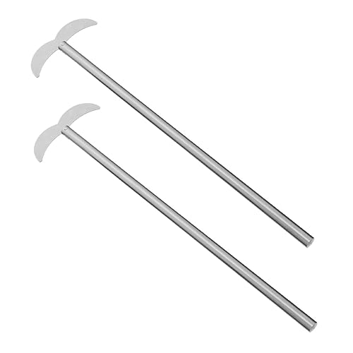 2pcs Stainless Steel Stirring Paddle Beverages Labs Paddle Stirrer Stirrers for Mixed Drinks Bun Dumpling Maker Stirrer Mixer Shaft Mixing Tool Chemistry Stirring Rod Silver HOLIDYOYO