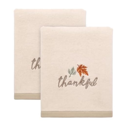 Avanti Linens - Hand Towel, Soft & Absorbent Cotton Towel, Set of 2 (Grateful Patch Collection)