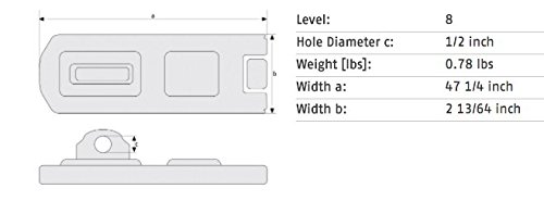 Abus 140/120 C Weather Stainless Steel Hasp, 4-3/4 Inch, Silver #TOP4