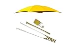 Farmer Bob's Parts ROPS Yellow Tractor Umbrella Canopy & Canvas Cover w/Rollbar Mount 405969