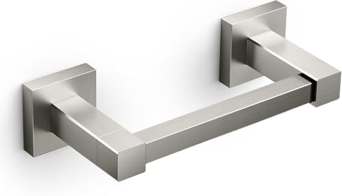 FORIOUS Toilet Paper Holder Wall Mount, Stainless Steel Rustproof Double Post Pivoting Tissue Roll Holder for Bathroom, Commercial Toilet Paper Dispenser (Oil Rubbed Bronze, Square)