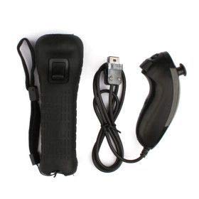 Controle Nintendo Wii Remote Plus + Nunchuck Preto Wii U