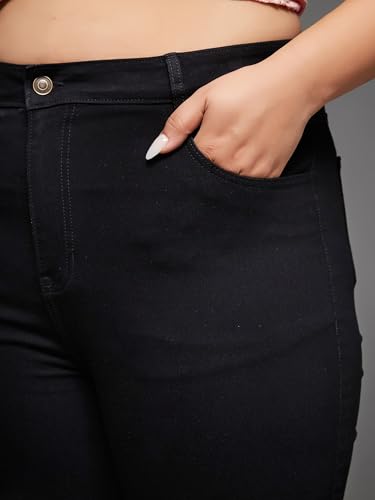 Image of Miss Chase A+ Women's Wide-Leg High Rise Regular-Length Stretchable Denim Jeans