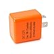 QWORK Motorrad Elektronische Blinker Licht Relais, Einstellbare Motorrad Blinker LED, 2 Pin Blinkrelais für LED, Orange, 12V Universal, 2 Stk