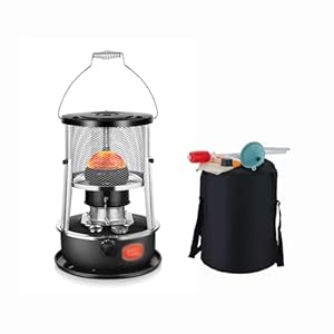 Draagbare kerosinekachelverwarmer, outdoor kerosinekachelbrander campingolieverwarmers, 360° surroundverwarming, 9000 BTU.