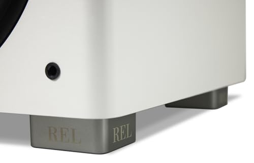 Image of REL HT /1003 MKII 10-Inch Powered Subwoofer - Compact Design with Class D Amplifier for Deep Bass in Home Theater, Stereo Systems, and Surround Sound - Line Grained White Finish