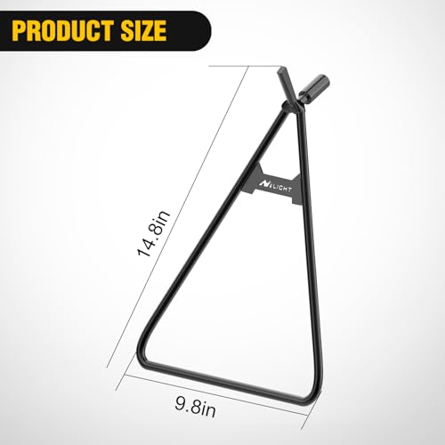 Image of Nilight Universal Motorcycle Dirt Bike Triangle Side Stand | Kickstand Holder for 80-500cc Supermoto Motocross Enduro Pit Bike Black