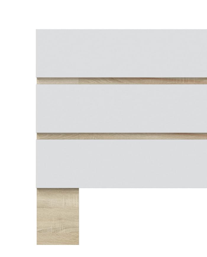 Home Heavenly® Cabecero Ébano – Cabezal para Cama de 90 cm – Diseño Moderno y Compacto – Tablero Melamina con Fijación a Pared – 100x3x126 cm