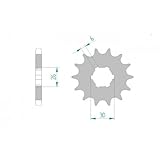 Anzahl der Zähne: 17 AFAM Ritzel Teilung 530 Zähne 17 für Yamaha XS 650, 447, Bj. 1977-1978  Maße Welle: 26/30mm