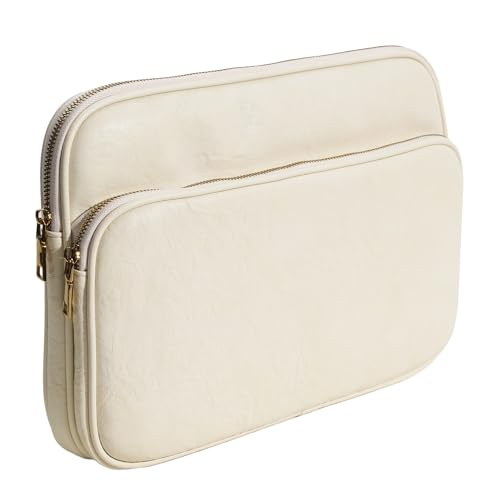 Benfan 14 Inch Laptop Sleeve Bag - Compatible with MacBook Pro 14, MacBook Air 13, Surface Pro 9, Surface Laptop Studio - Cream