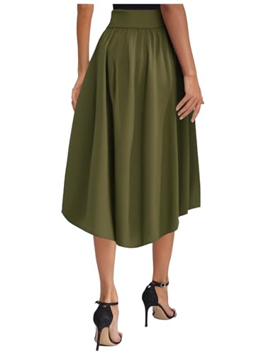 CHICTRY Women's Renaissance High Waist Vintage Skirt Elastic Waist & Adjustable Hem for Prom Party3