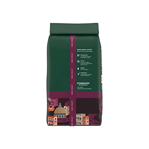 Starbucks Ground Coffee, Dark Roast Coffee, Italian Roast, 100% Arabica, 1 bag (18 oz)
