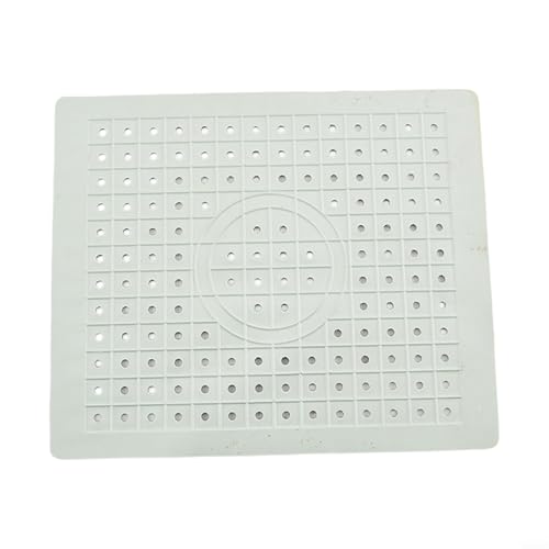 Alfombrilla de aislamiento de cocina de goma antideslizante para fregadero, resistente al calor, protector de vajilla, soporte para ollas, salvamanteles para cocina y baño (rectángulo blanco)