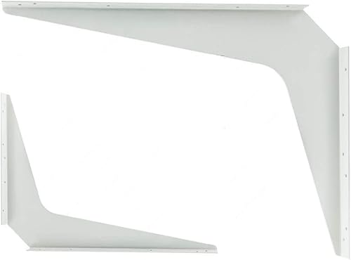 Kolossus RHC9910 - Par de soportes reversibles con recubrimiento en polvo texturizado de construcción de acero de 18 pulgadas, acabado blanco,