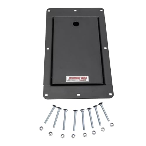 Image of Extreme Max 5001.6501 Flip-Up Recessed Flush-Mount Motorcycle Wheel Chock for Enclosed Trailers - 16 inch