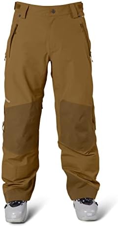Flylow Men's Chemical Pant Waterproof Breathable Ski and Snowboard Pants - Rye - X-Large (Short Inseam)