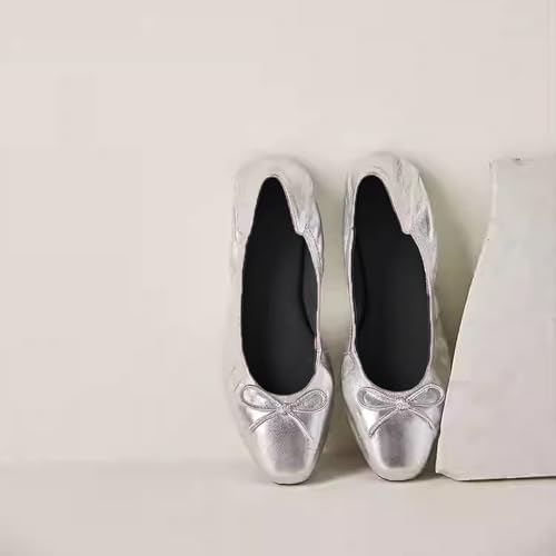 Women's Foldable Ballet Flats ，Portable Roll-Up Travel Shoes with Carrying Pouch, Lightweight Slip-On Comfort for Wedding, Bridesmaid & Dance Events4