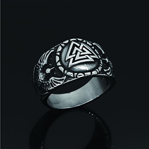 Bague Valknut en acier inoxydable : bijou Viking Odin d'exception