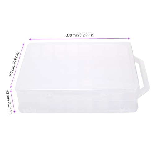Image of 2 PCS 46 Grids Sewing Organizer, Double Sided Thread Box Storage,Small Clear Compartment Plastic Organizer Box for Embroidery Floss Sewing Threads Needles Beads Small Crafts