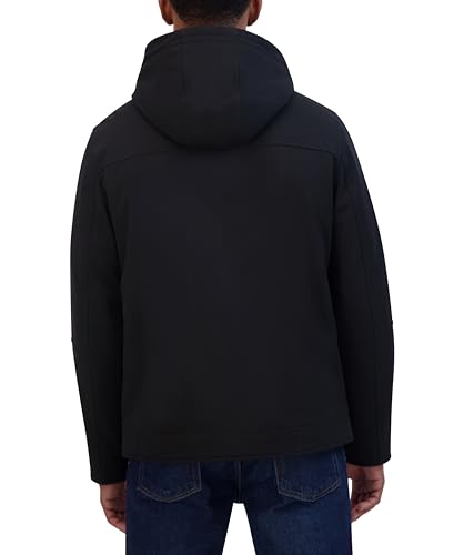 Image of Nautica Men's Sherpa Lined Softshell Jacket - Full Zip, Adjustable Hood, Wind Resistant