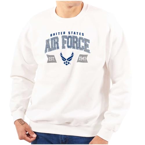 Brisco Brands US Air Force Wing Emblem Established Sweatshirt for Men or Women