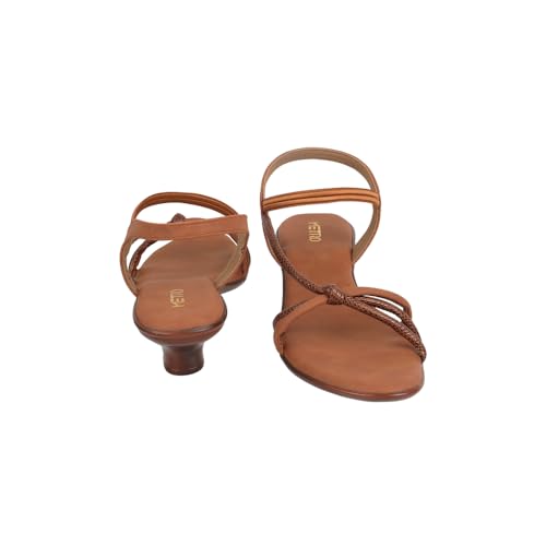 Image of Metro Women Embellished Casual Kitten Heel Sandals
