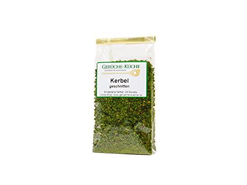 Foto von Kerbel | 20g | gerebelt | geschnitten und getrocknet | Kerbelblätter | Kerbel Blätter | echter Kerbel | Gartenkerbel | Suppenkraut | Kräuter | Gerüche-Küche |