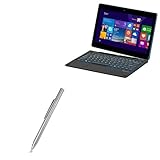 BoxWave Stylus Pen Compatible with E Fun Nextbook Flexx 11 - FineTouch Capacitive Stylus, Super Precise Stylus Pen - Metallic Silver