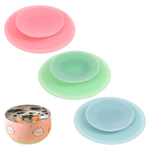 Image of DOITOOL 3pcs Silicone Suction Plate Double Sided Suction Cups Silicone Utensil Rest Sucker Pads for Plate Silicone Grip Dish Suction Cup Plates Plate Bowl Fixing Pad Suction Pads