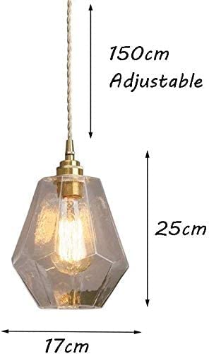 Lámpara de araña de cristal japonesa con detalles artesanales y diseño hexagonal 3