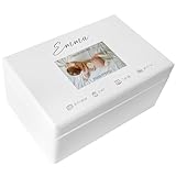 TAMAÑO PERFECTO - Las dimensiones externas de la caja son 30 x 20 x 14 cm y las dimensiones internas son 27,5 x 17,5 x 9,8 cm. Nuestra caja de madera es una caja natural certificada, sin tratar y de alta calidad. Caja de almacenamiento ligera con pared de 1 cm de espesor + base de madera contrachapada de 3 mm.