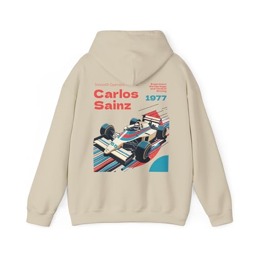 Carlos Sainz “Heritage” Unisex Hoodie – Racing Legacy Tribute | Special Edition Racing Apparel | F1 Fans Sweatshirt Sand