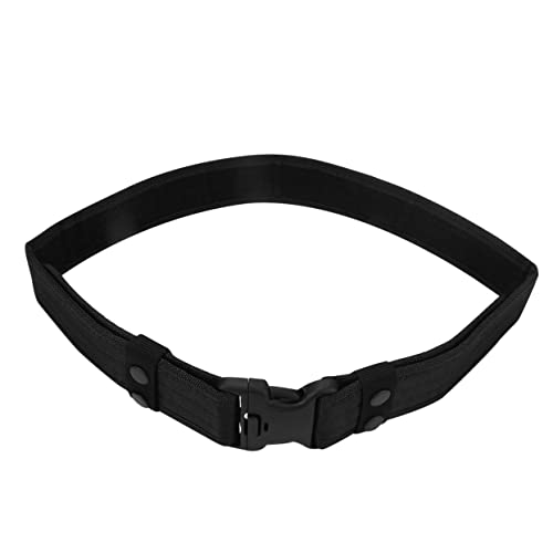 1pc Men's Canvas Outdoor Belt Plastic Buckle Lightweight Waistband for Sports Hunting Riding and Casual Wear Black