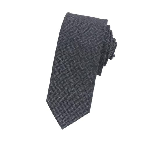Corbata estrecha de lana oscura teñida para hombre