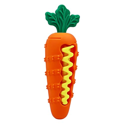 Generisch Dog Chew Toy, Dispensador de tratamiento de silicona, 15,8 x 4,8 x 51 cm/6,22 x 1,89 x 2,01 pulgadas, diseño de zanahoria, Teeth Cleaning Teether para perros pequeños, medianos y grandes