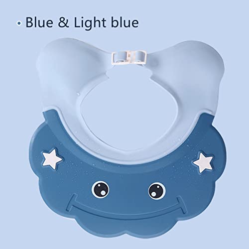 Image of 2 Pieces Baby Shower Cap Shield Toddler Bathing Hat Adjustable Shower Visor Cap Infants Bath Ears Head Protection Safe Shampoo Shower Cap Guard Soft Washing Hair Shield Hat for Kids Boys Girls 6M-6Y
