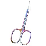 Ciseaux en acier inoxydable extra fins, coupe-cuticules, pédicure, manucure, lame courbée, pointe pointue précise, kit nail art, rainblw, h