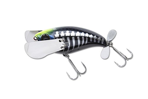 Jackall Pompadour JPOMP79-BLB 79 Top Water Bone Lure, Black