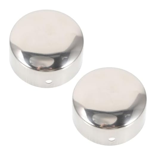 DOITOOL 2 Piezas De Pasamanos De Madera Tapas De Extremo De Barandilla De Acero Inoxidable Tapas De Extremo De Tubo Tapa De Extremo De Barandilla De Metal Tapón De Acero Inoxidable