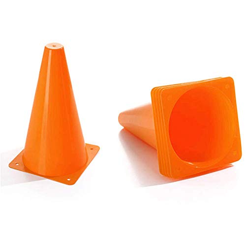 YOQXHY Soccer Cones (7 Inch 25 Pack), Agility Training Sports Cone Plastic with Carry Bag for Kids Football Basketball Drills Field Markers, (Orange) - Thumbnail 2
