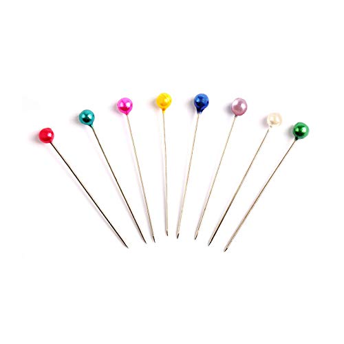 Sewing Pins – 800 PCS Peal Needles, Straight Quilting Pins for Dressmaking, Jewelry, Sewing Projects, with Sewing Seam Ripper and Soft Tape (Pearl Ball Heads Pins)