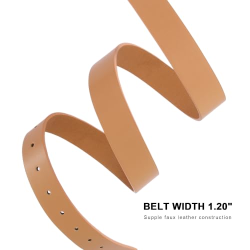 Image of Earnda Women Leather Belt for Jeans Dresses Fashion Buckle Waist Belts